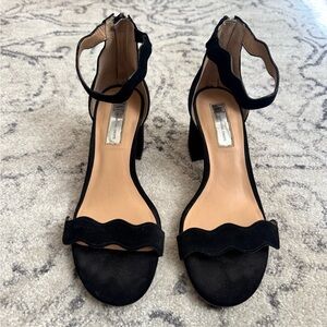 INC Elegant Black Suede Women's Sandals